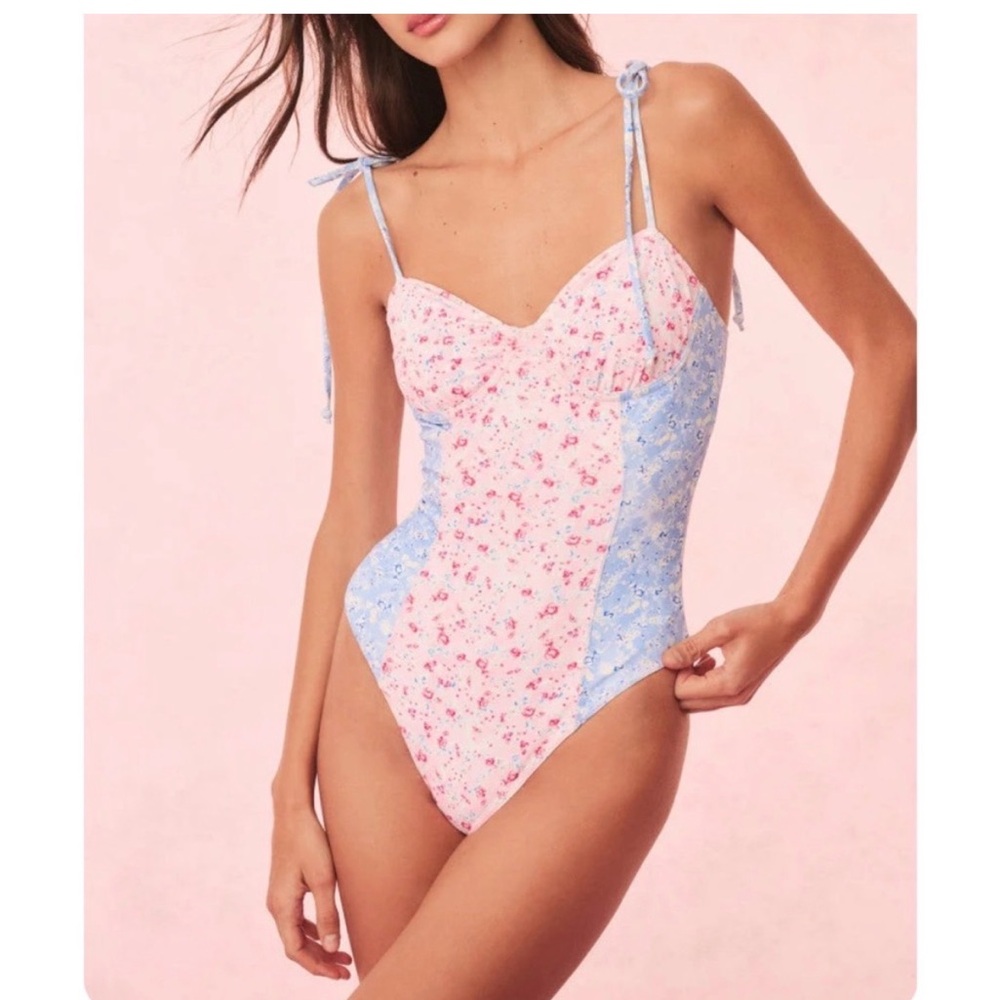LoveShackFancy Chamomile One Piece Windsor Petal Print Mix NEW (Small)